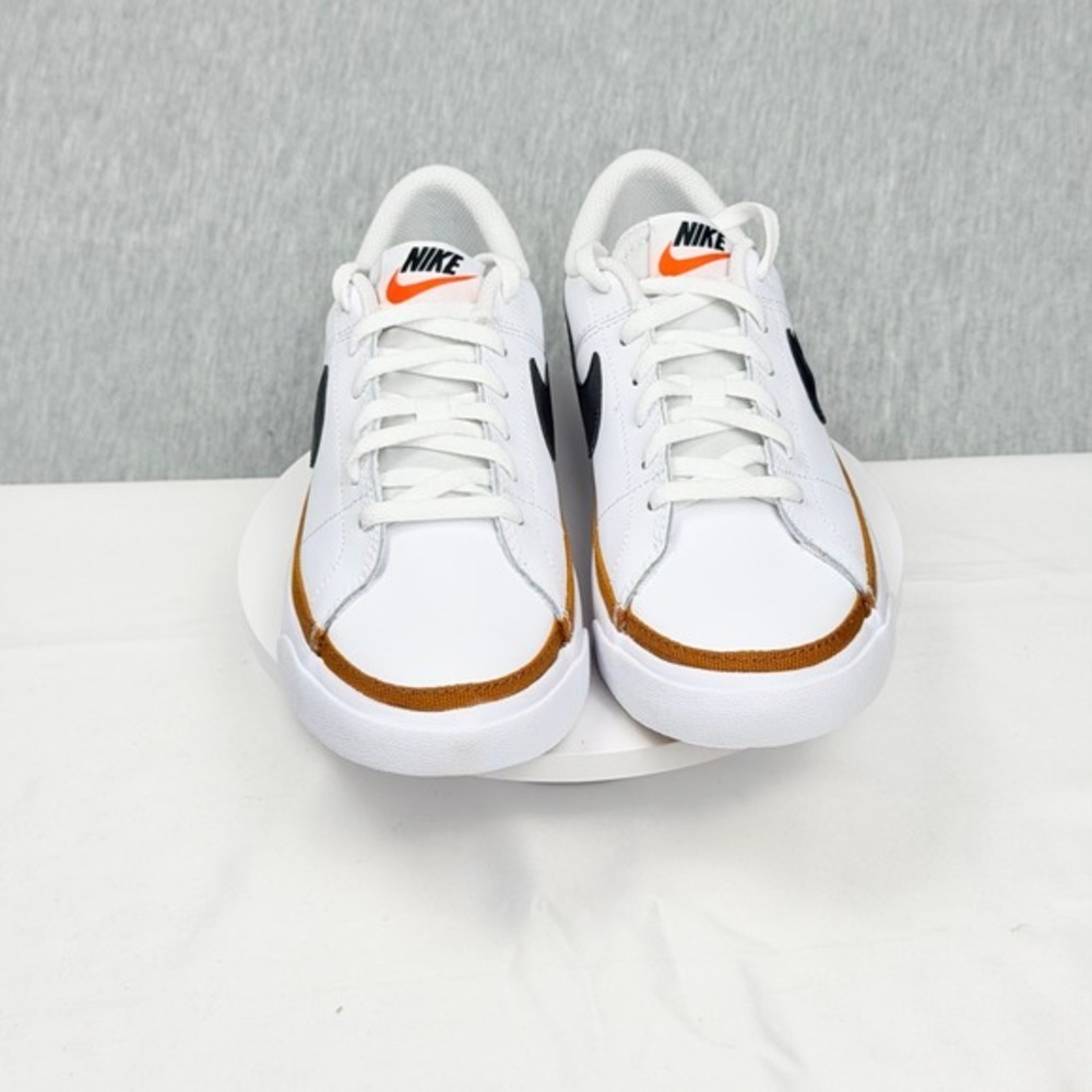 Nike Court Legacy White Black Brown Leather Sneakers DA5380-102 Kids Size 5Y‎ - Picture 4 of 9